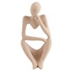 Thinker Statue Synthetic Resin Fine Polishing Unique Hollow Design Abstract