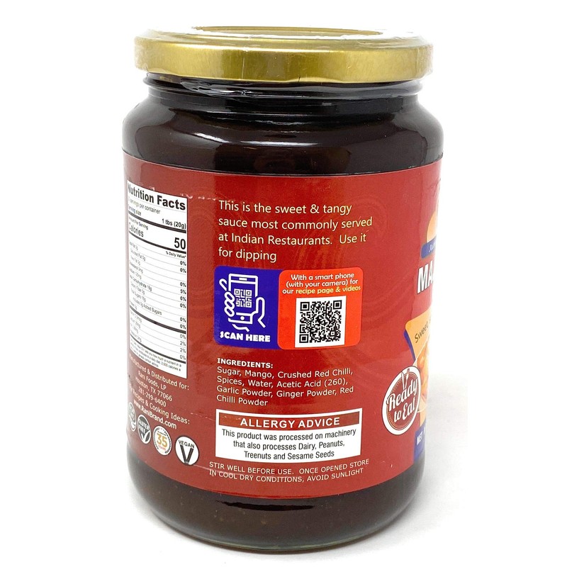 Rani Major Grey Mango Chutney (Indian Preserve) 36oz (2.2lbs) 1kg