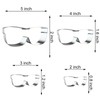 Glasses Sunglasses Cookie Cutter Set for Baking, 5/4/3/2 inch, 4
