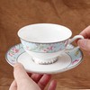fanquare 6.8 oz Pink Floral Bone China Cup and Saucer