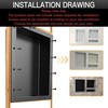 XZETORA Shower Niche SMC Material 40(20+14+6) X16in Niche for Shower
