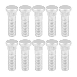 Hihaha Wheel Stud Bolt #28365-FE001/28365FE000 M12-1.25 Fits Subaru WRX 13-23 Toyota 86 17-20 Front Rear Left and Right Wheel Lug Studs Alloy Steel 14.38mm Knurled Silver Tone 10pcs
