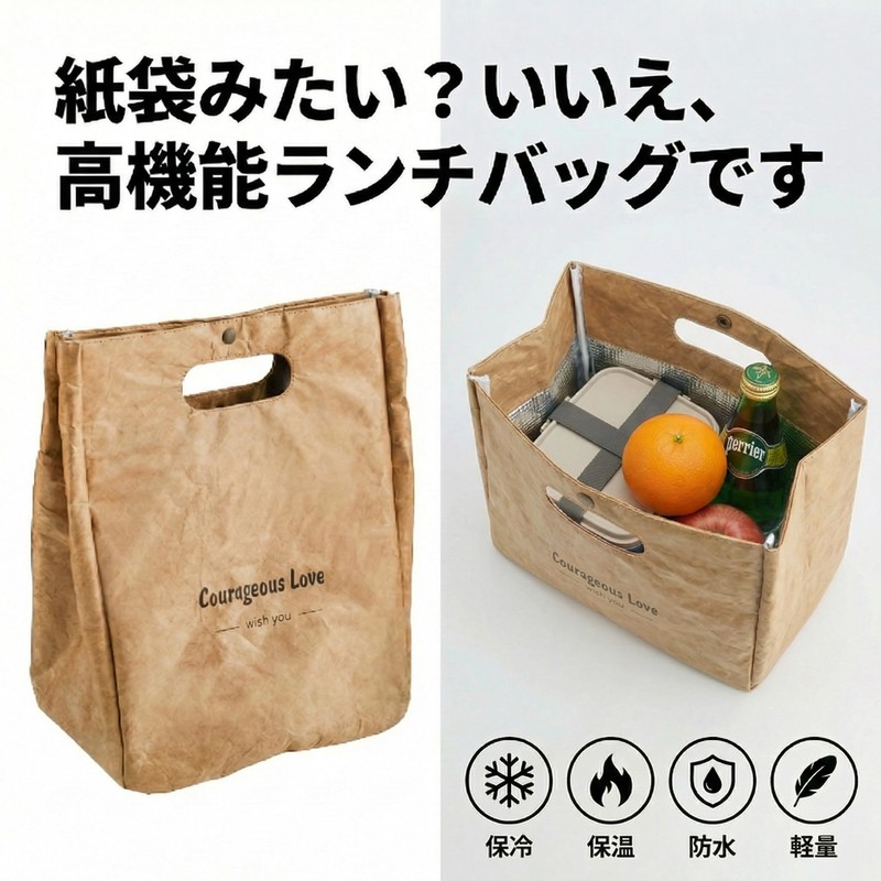 Queen-b Insulated Lunch Bag, Lightweight, Aluminum Sheet, Waterproof, Large Capacity,