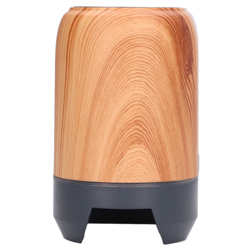 Humidifier 200ml Aroma Diffuser Wood Grain Flame Pattern Light Low