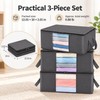 Foldable Clothes Storage Bags Set of 3 – Large Capacity