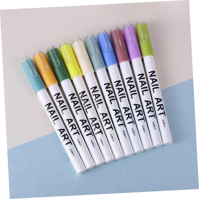 FOMIYES Nail Art Pen Set 12pcs 3d Manicure Paint Pens