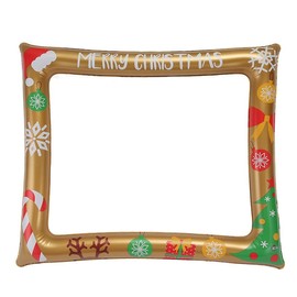 Christmas Photo Props Inflatable Frame Selfie Family Reunions Photo Booth Props Supplies for Christmas Party Family Activities Entertaining New Year Props