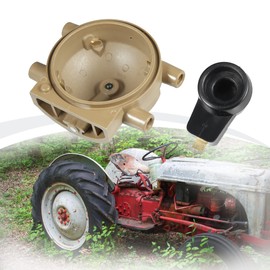 X AUTOHAUX Terminal Ignition Distributor Cap with Rotor for Ford 4 Cylinder for Tractors 2N 8N 9N with Front Mount Distributor