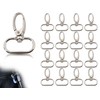 KAPSING Pack of 16 Key Ring D-Rings, 360 Degree Rotatable