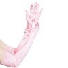 JISEN Women 20s Satin gloves Formal Bridal Banquet Party Wedding