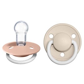BIBS 5713795200610 PACIFIER, Blush GLOW/Vanilla GLOW, 2 piezas