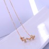3Pcs Zodiac Gold Plated CZ Necklaces for Women Old English