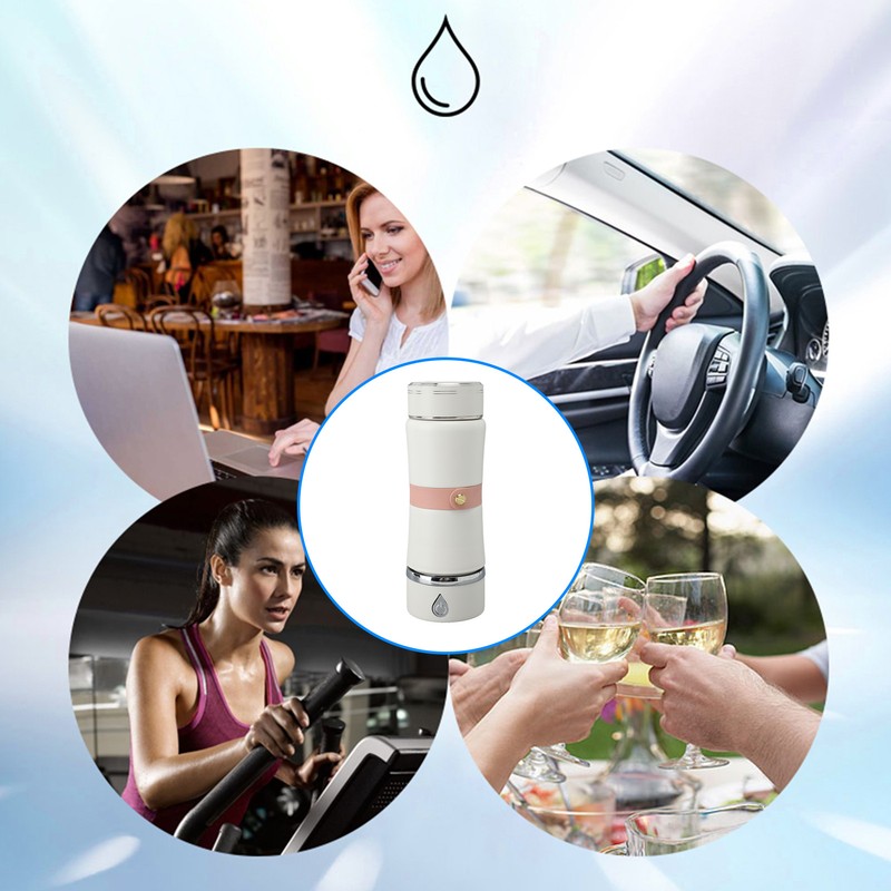 420ml Hydrogen Rich Water Bottle Rechargeable Healthy Portable Hydrogen Water