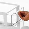 mDesign Plastic Stackable Office Storage Organizer Bin Containers with Front