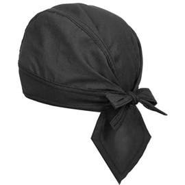 J&Y Cotton Bandana, Bandana Cap, Pirate Hat, Outdoor, Inner Cap, Women's, Men's, Unisex, One Size Fits Most, Black