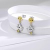 925 Sterling Silver Halloween Earrings Cute Pumpkin Ghost Stud Earrings
