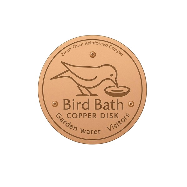 Bird Bath Copper Disk, Sturdy 0.8mm 99.9% Pure Copper Disk