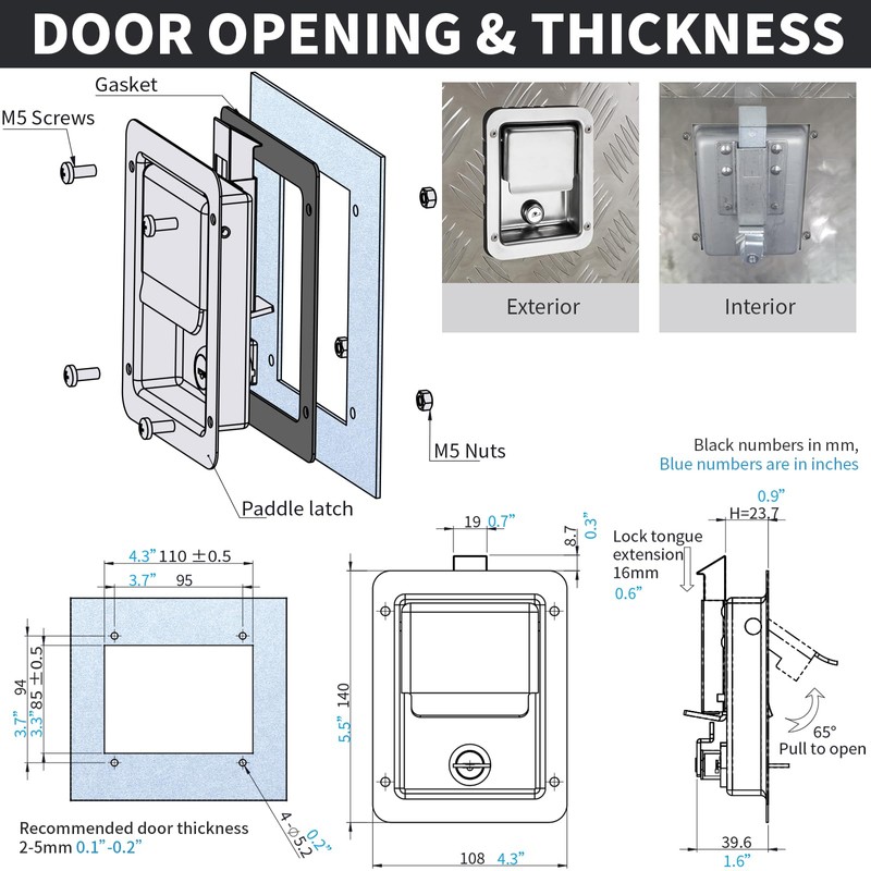 Loclink Truck Tool Box Lock Replacement, Hight Quality 304 Stainless