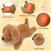 IUTOYYE Dog Breathing Stuffed Animal Anxiety Relief, Musical Dog Plush