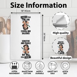 Geuro Funny Kitchen Towel, Flour Sack Tea Towels with Funny Saying Cute Decorative, Christmas, Birthday, Housewarming Present Home Kitchen Tools, Decorative Fun Cute Hand Dish Towels for Women