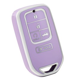 YALNORVA for Honda Key Fob Cover, TPU Key Fob Case Cover Fits for Honda Accord Civic CRV HRV CRZ Fit Odyssey Passport Pilot Jed Crider Crosstour Spirior Car Accessories Smart Key Holder, Purple