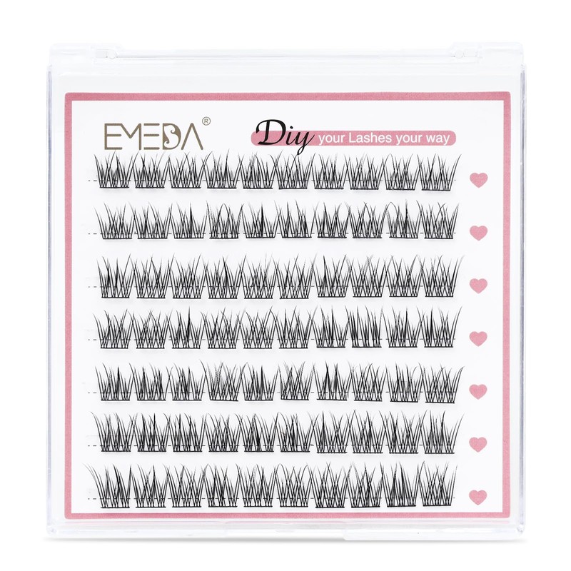EMEDA DIY Eyelash Extensions Individual Lash Extensions Clusters 70 Pcs