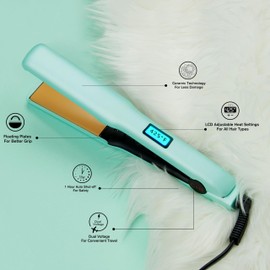 CHI Original Flat Iron Hair Straightener, Ceramic Floating Plates for Smooth Finish, Quick Heat Up Styling Tool, On/Off Switch, 1.25", Mint Mojito