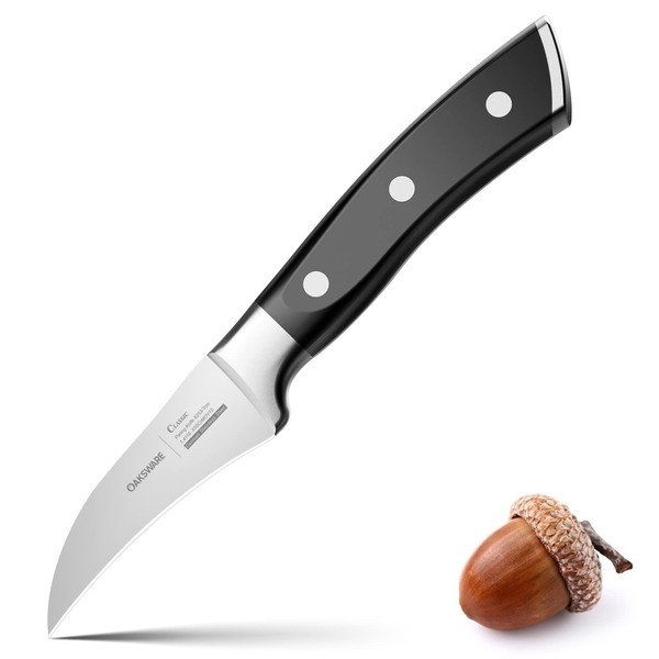 OAKSWARE Bird Beak Paring Knife, 2.75 Inch Peeling Knives German