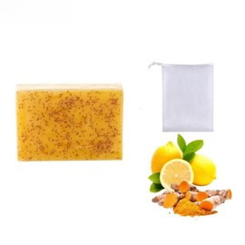 JAYSUING 3PCS Lemon Turmeric KojicAcid Soap, Turmeric & Kojic Acid  Soap, Kojic Acid Soap, Soap Body CareBody Wash Lemon Flawless Organic - Specification: 1 bars of soap