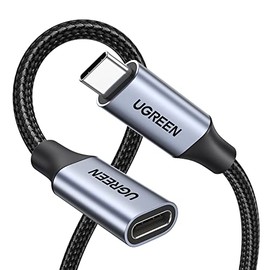 UGREEN Cable de extensión USB C (10 Gbps/100 W), extensor USB C, carga rápida y transferencia tipo C macho a hembra, compatible con PSVR2/MacBook Air 