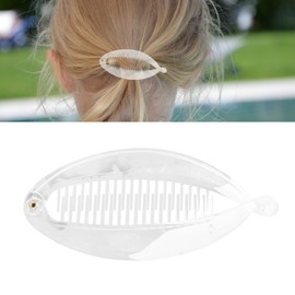 F Fityle Banana Hair Clip for Thin Hair,French Banana Clip,DIY Hair Fishtail Banana Clip,Hair Comb,Hair Jaw Clip, Headwear Strong Grip, clear