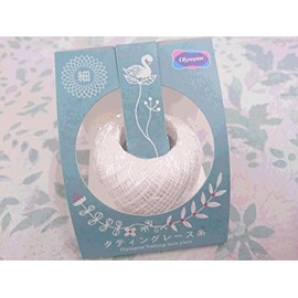 Olympus Col.T101 Tatting Lace Thread, Fine Lace Thread, White, Approx. 144.4 ft (40 m)