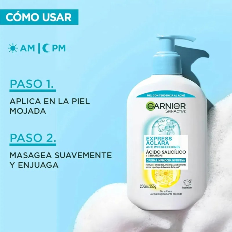 Rutina Express Aclara Antiacné Crema Limpiadora Nutritiva