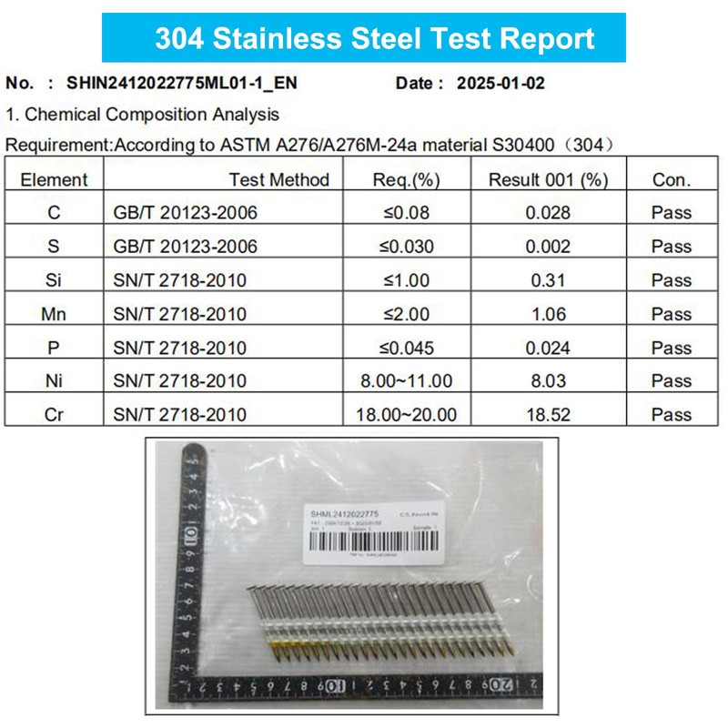 SimCos Framing Nails 304 Stainless Steel 21° Full Round Head