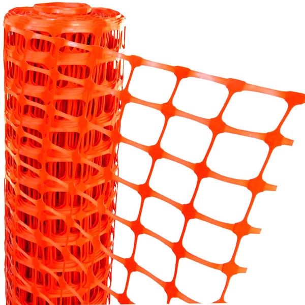 Electriduct Plastic Construction Fencing 250 Feet Orange Netting Barrier Safety Mesh Snow Fence Roll