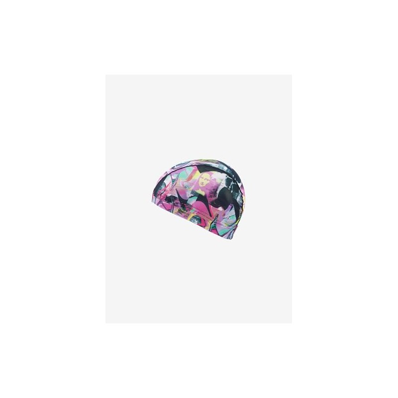 Speedo SE12453 MONA Mesh Cap Swim Cap, Pink/Lemon, M