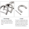 METALLIXITY Pack of 6 Horseshoe D-Ring 15 mm U-Shape Buckles