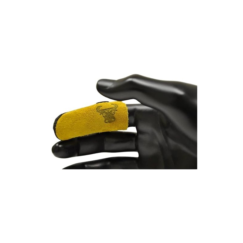G & F Products 8128M Cowhide Leather Guard Finger Protection,