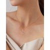 INFUSEU Heart Letter Necklace Initial Women O Jewelry Rose Gold