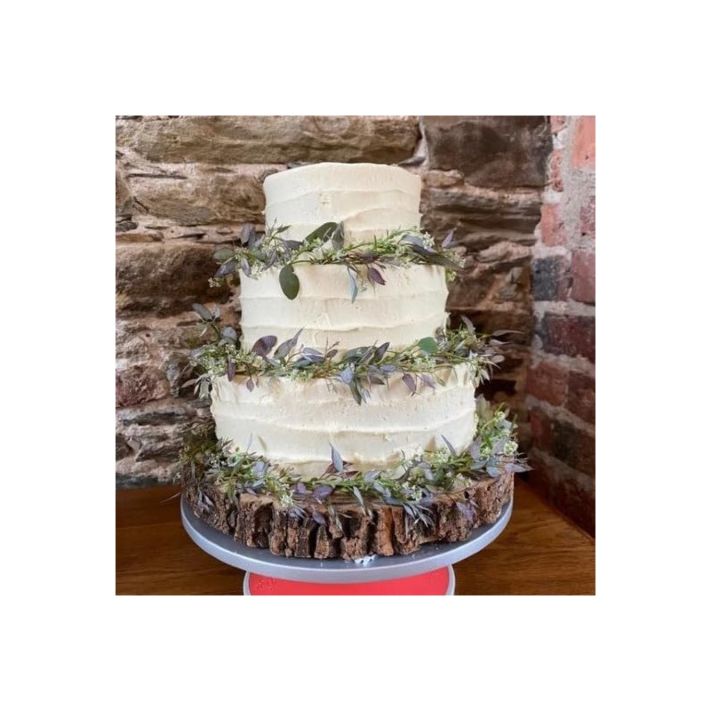 Log Slice Cakestand 26-30cm | Wooden Rustic Slab | Wedding