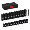 EMENTOL 1/4" Drive Impact Socket Set, 29 Pieces Deep &