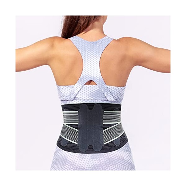 AllyFlex Sports® - Small Back Brace for Women & Men, Slim-Fit Lumbar Support Belt, Ergonomic Compression Breathable Brace for Back Support, 35.5 inches, X-Small-Small