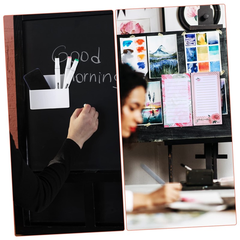 Operitacx Fridge Magnetic Notepads and Pen Holder Set Magnetic Grocery
