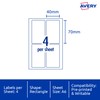 Avery Rectangle Clear A6 Pantry Labels - Food Storage Stickers