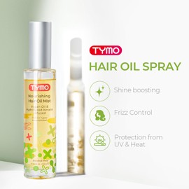 TYMO Argan Hair Oil Spray - Hydrating Natural 6 Blend Oil for Frizzy & Dry Hair, Organic Pure Formula, Daily Use for Hair, Smooth Damaged Ends, Olive Oil Infused, Add Shine