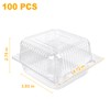 200 Pack 5 x 5 inch Clear Plastic Disposable Clamshell