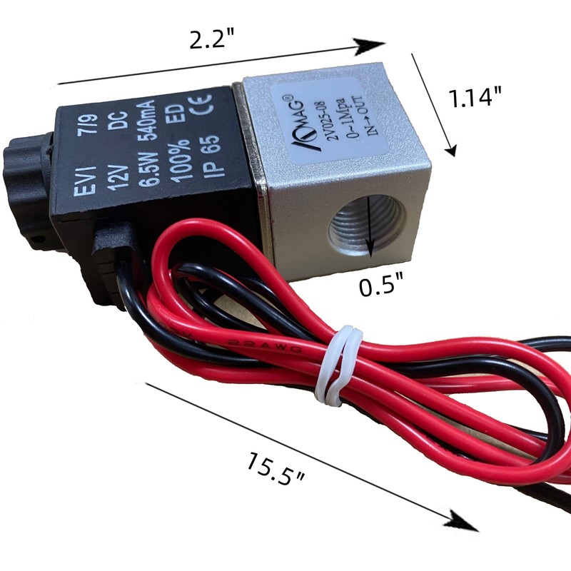 1/4inch DC 12V 2 Way Normally Closed Electric Solenoid Air