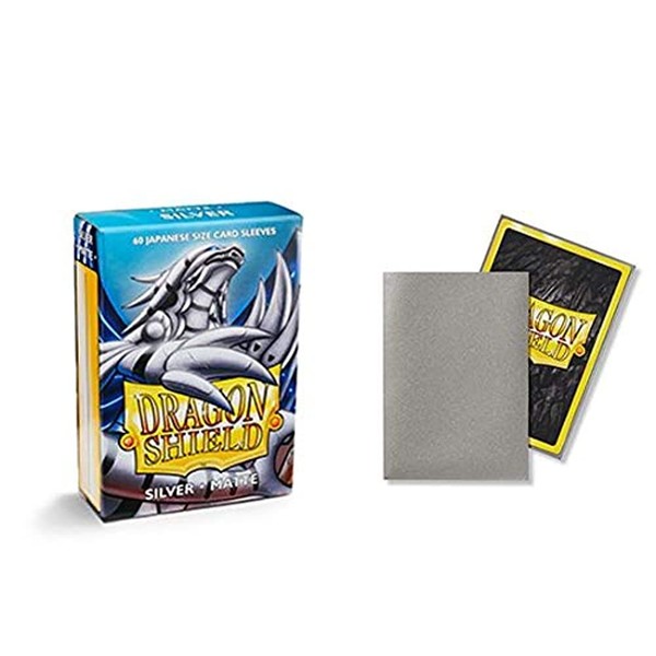 Dragon Shield Matte Mini Japanese Silver 60 ct Card Sleeves Individual Pack …