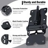 Auxdee Black 90 Degree Adjustable Self Closing Hardware Hinges for