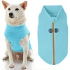 Gooby Zip Up Fleece Vest - Turquoise, X-Small
